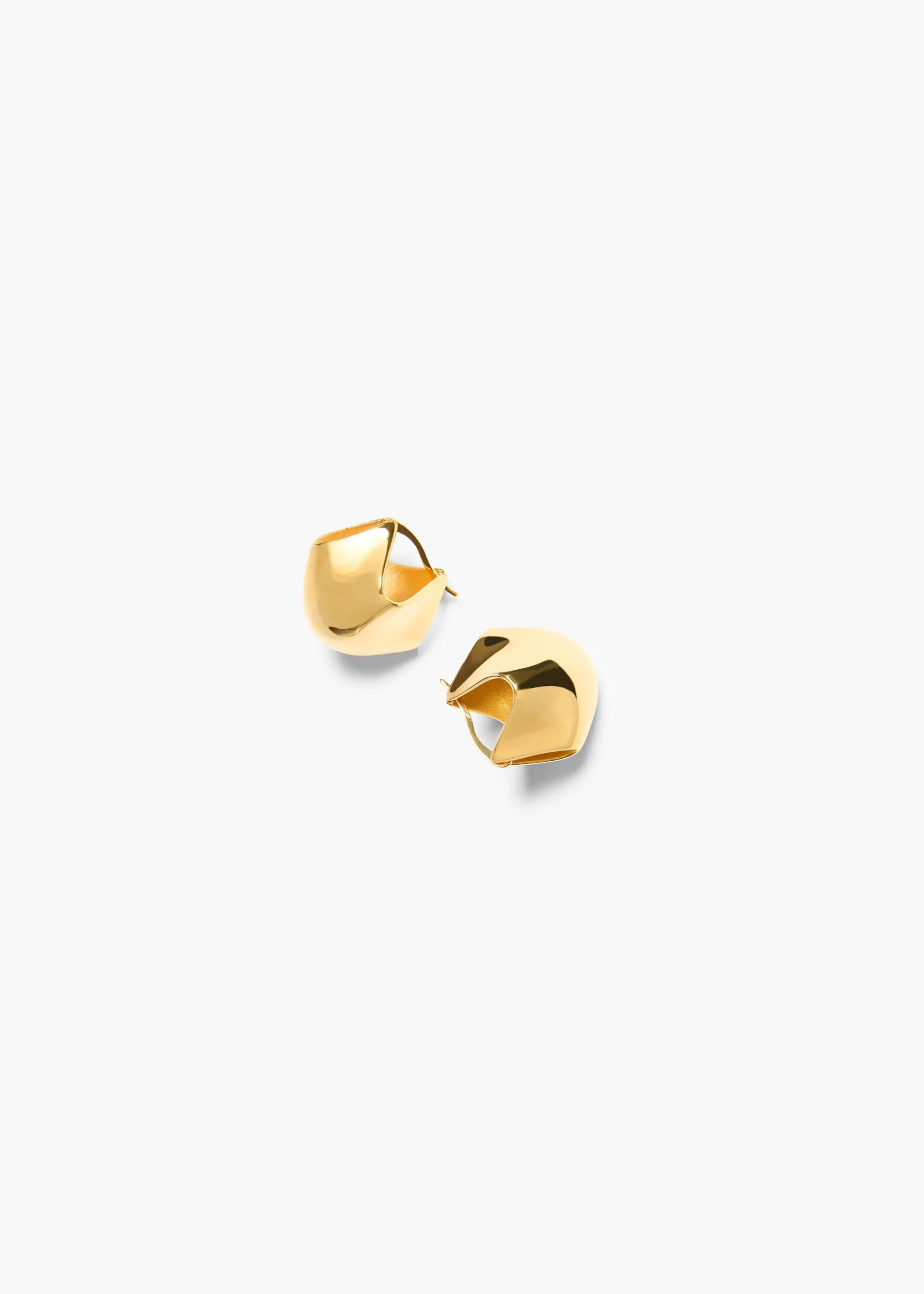 Small Lotus Earrings in Gold