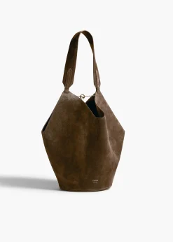 Small Lotus Tote in Cedar Suede