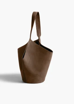 Small Lotus Tote in Cedar Suede
