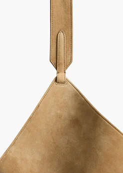 Small Lotus Tote in Mud Suede
