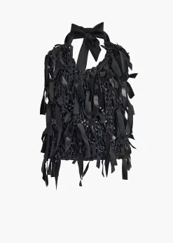 Tevis Top in Black Leather