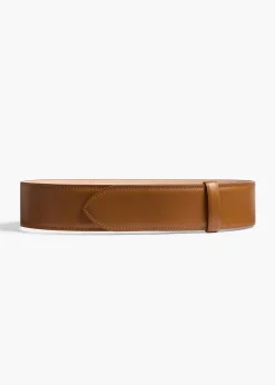Theo Waist Belt in Dark Honey Leather