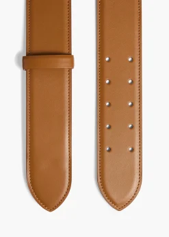 Theo Waist Belt in Dark Honey Leather
