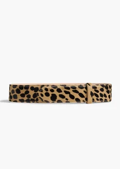 Theo Waist Belt in Hyena Print Haircalf