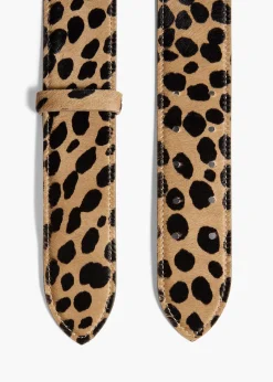 Theo Waist Belt in Hyena Print Haircalf