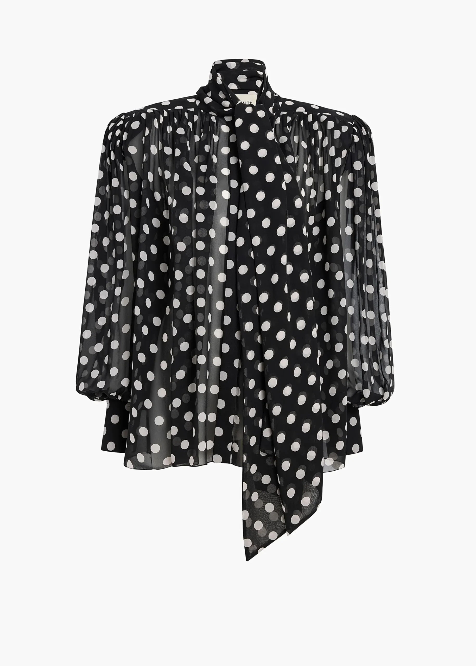 Vali Top in Black with White Dots