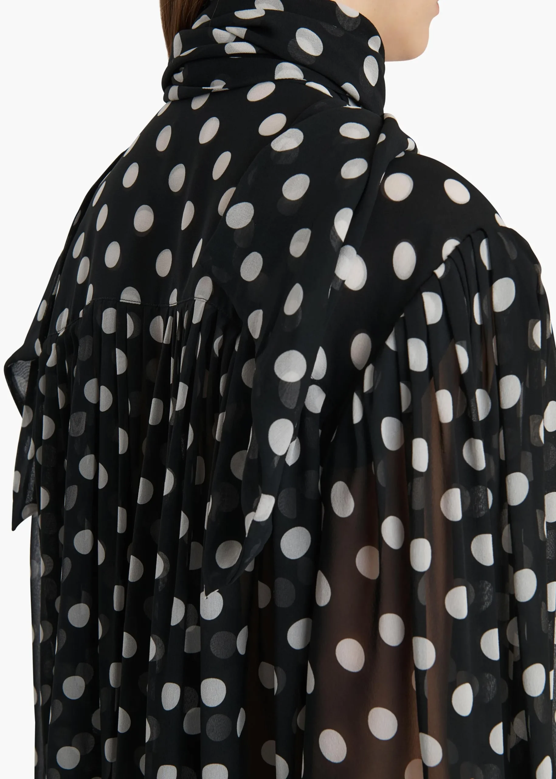 Vali Top in Black with White Dots